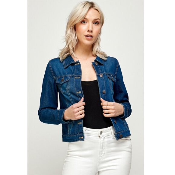 Classic Vintage Wash Women’s Denim Jacket - Picture 1 of 3
